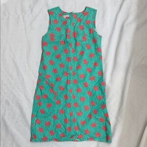 Girls Kayce Hughes Dress Size 14 Dress Teal with Pink Turtles 🐢